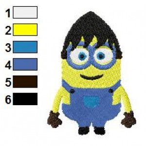 Minions Two Eyes Despicable Me Embroidery Design